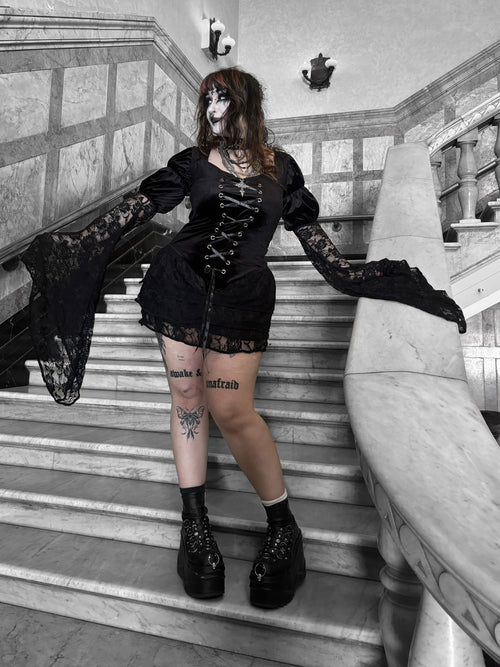 Fallen mini dress
