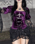 Fallen mini dress- Amethyst