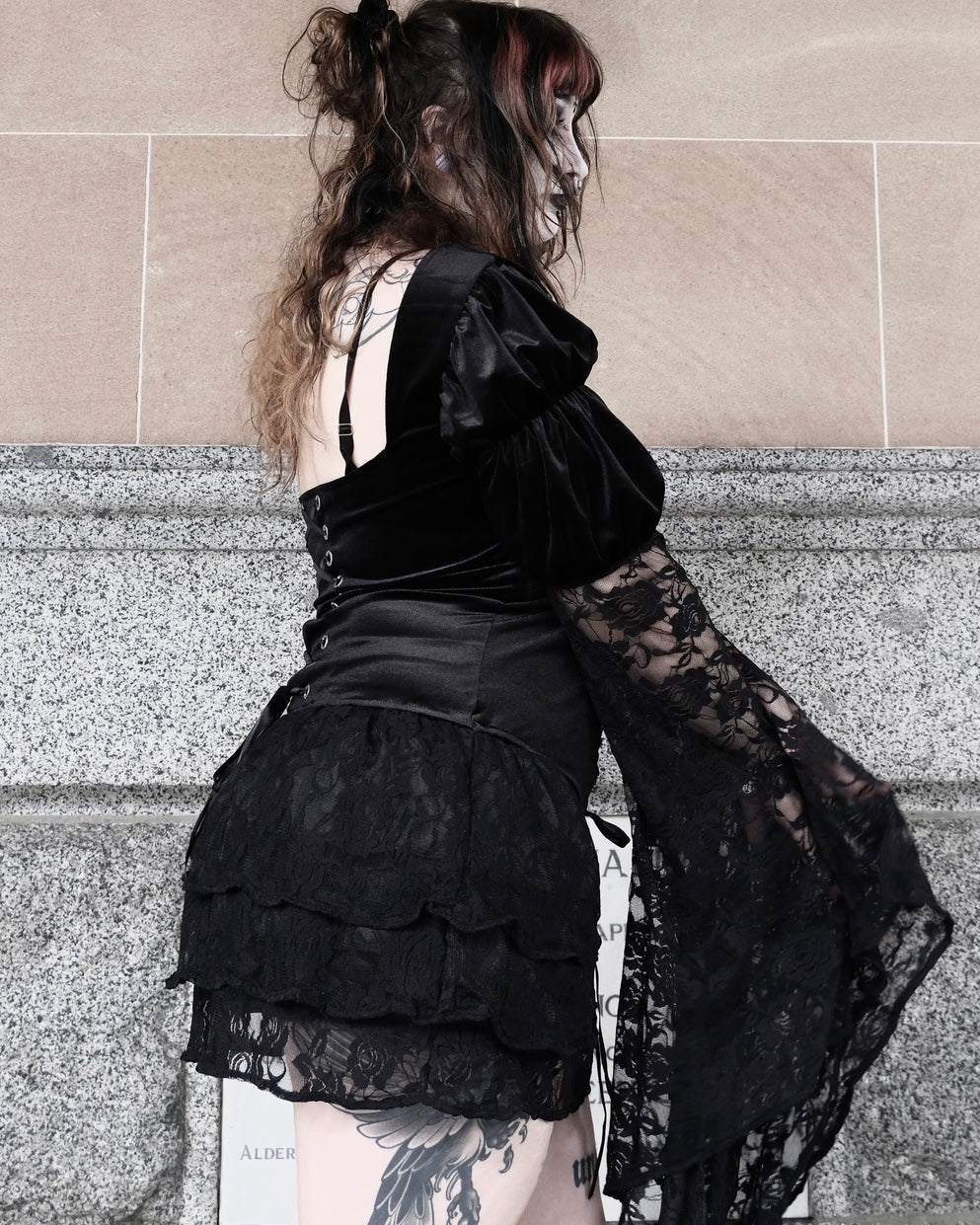 Fallen mini dress
